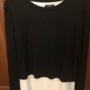 Sweater with sheer underlay